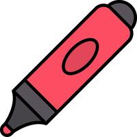 Marker Line Filled Icon vector