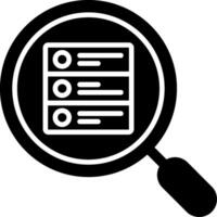 Search Database Glyph Icon vector