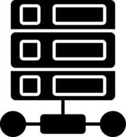 Database Glyph Icon vector