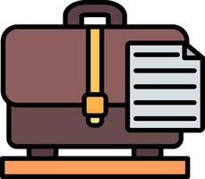 Briefcase Line Filled Icon vector