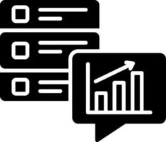 Data Analytics Glyph Icon vector