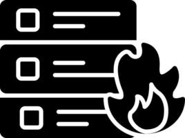 Flame Glyph Icon vector