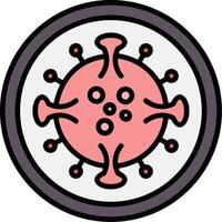 Virus Line Filled Icon vector