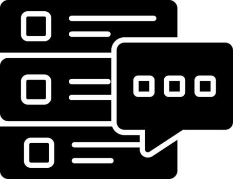 Database Message Glyph Icon vector