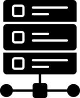 Database Glyph Icon vector