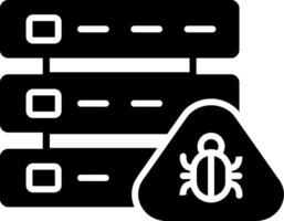 Database Bug Glyph Icon vector