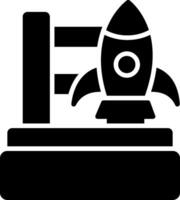 Rocket Launch Glyph Icon vector