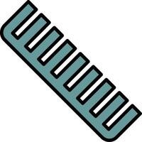 Comb Line Filled Icon vector