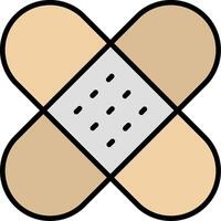 Band Aid Line Filled Icon vector