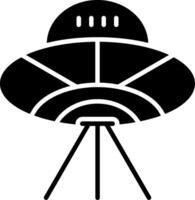 extraterrestre astronave glifo icono vector