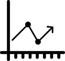 Arrow Chart Glyph Icon vector