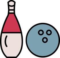 Bowling Line Filled Icon vector