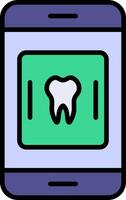 Medical App Line Filled Icon vector