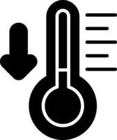 Thermometer Glyph Icon vector