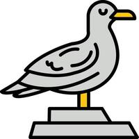 Seagull Line Filled Icon vector