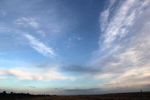 Blue sky with beautiful clouds photo