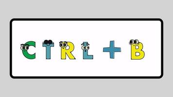shortcut ctrl plus b sortcut shortcut key speeds up the work of the text sortcut animation. video