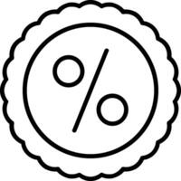 Discount Line Icon vector