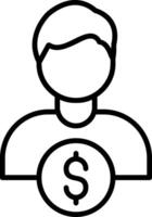 Business User Line Icon vector