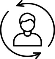 Human Resources Line Icon vector
