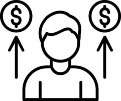 Business Man Line Icon vector