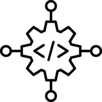 Code Management Line Icon vector
