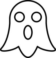 Ghost Line Icon vector