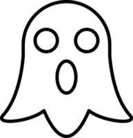 icono de línea fantasma vector