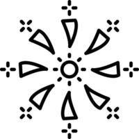 Firework Line Icon vector
