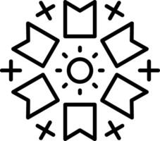 Firework Line Icon vector