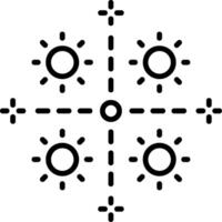 Firework Line Icon vector