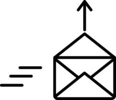 icono de línea de correo vector