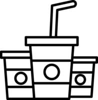 Plastic Cup Line Icon vector