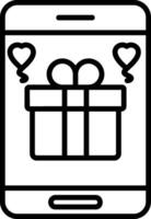 Message Line Icon vector