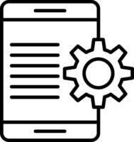 App Development Line Icon vector