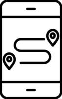 GpS Line Icon vector