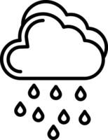 Rain Line Icon vector