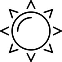 icono de línea de sol vector