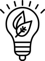 Green Innovation Line Icon vector