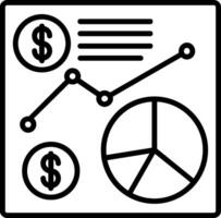 Financial Data Line Icon vector