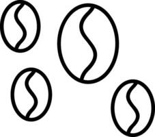 Coffee beans Line Icon vector