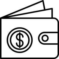 Wallet Line Icon vector