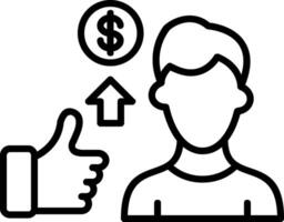 Brainstorming Line Icon vector