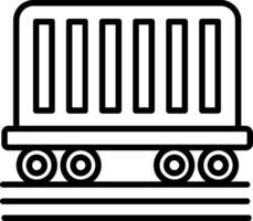 Train Container Line Icon vector