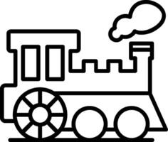 icono de línea de tren de vapor vector