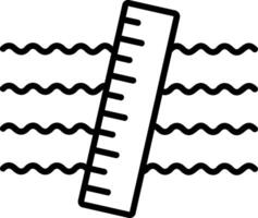 Ruler Line Icon vector