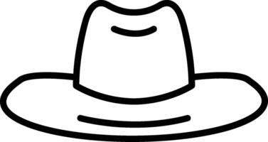 icono de línea de sombrero vector