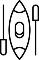 Canoe Line Icon vector