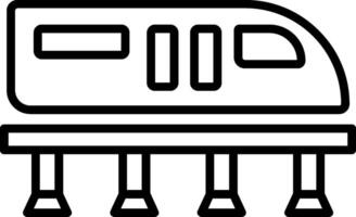 Monorail Line Icon vector