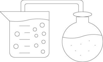 Flask Line Icon vector